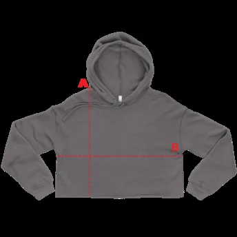 Dónde se toma cada medida en Hoodie Corta