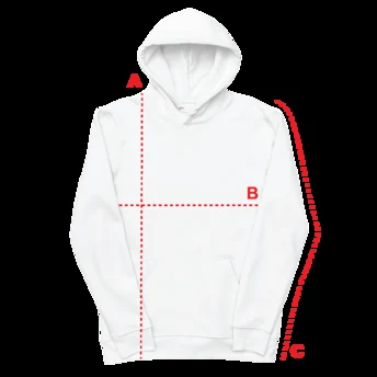 Dónde se toma cada medida en Hoodie