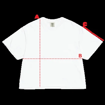 Dónde se toma cada medida en Camiseta Boxy
